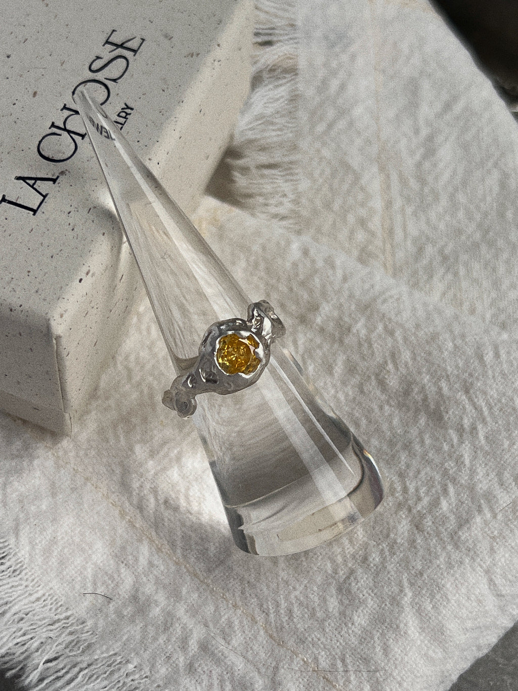 Yellow sapphire ring - Yellow/Silver